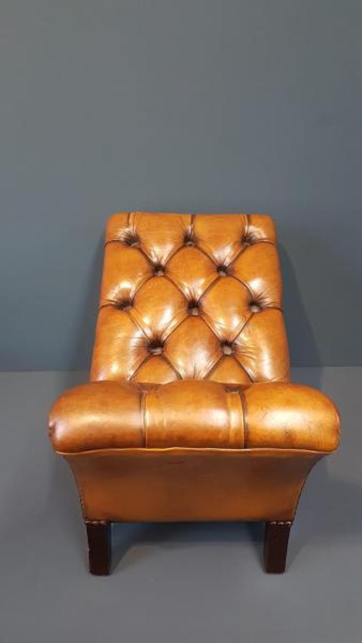 1930's Leather Foot Stool  - Image 3