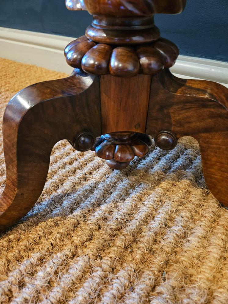 Stylish Early Victorian Burr Walnut Work Table - Image 3