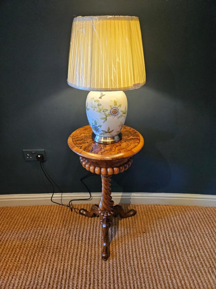 Stylish Early Victorian Burr Walnut Work Table - Image 1