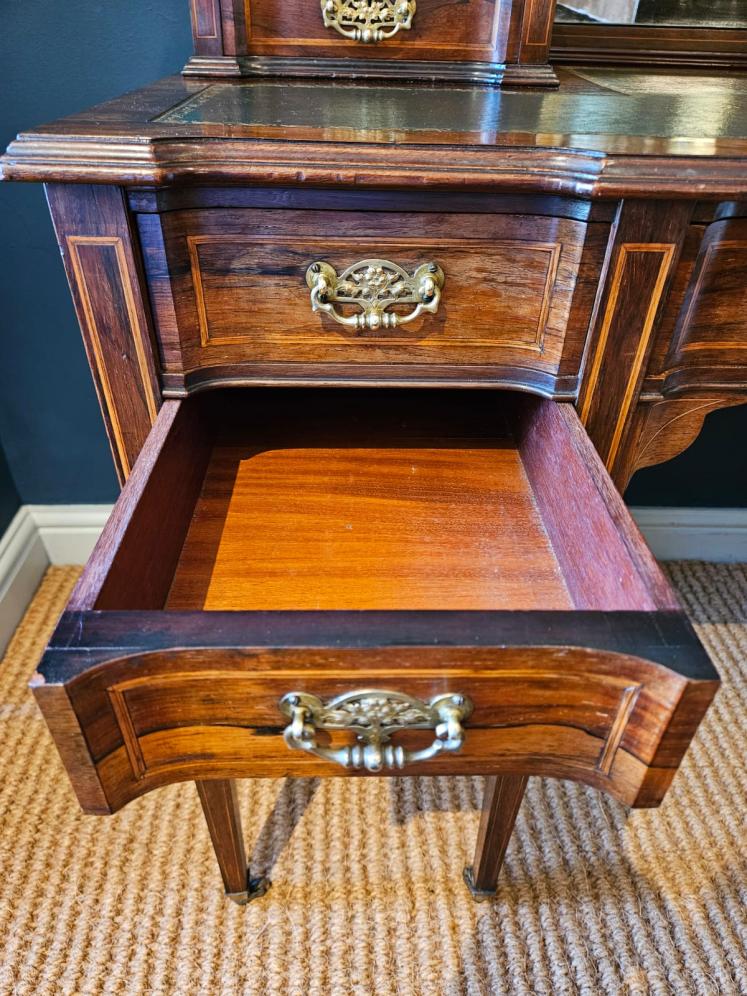 Edwardian Inlaid Rosewood Desk - Image 6
