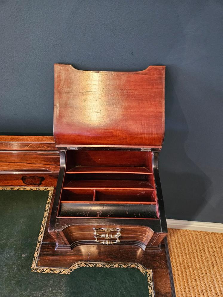 Edwardian Inlaid Rosewood Desk - Image 3