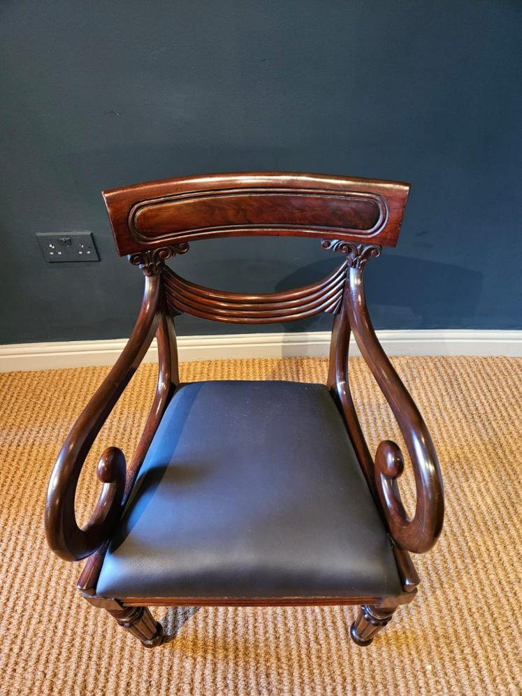 William IV Mahogany Desk Chair  - Image 9