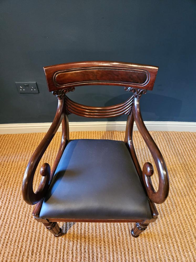 William IV Mahogany Desk Chair  - Image 8