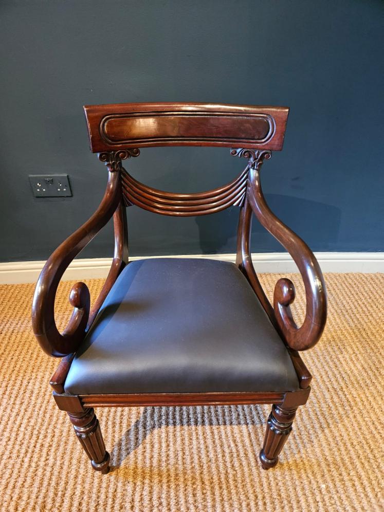 William IV Mahogany Desk Chair  - Image 2