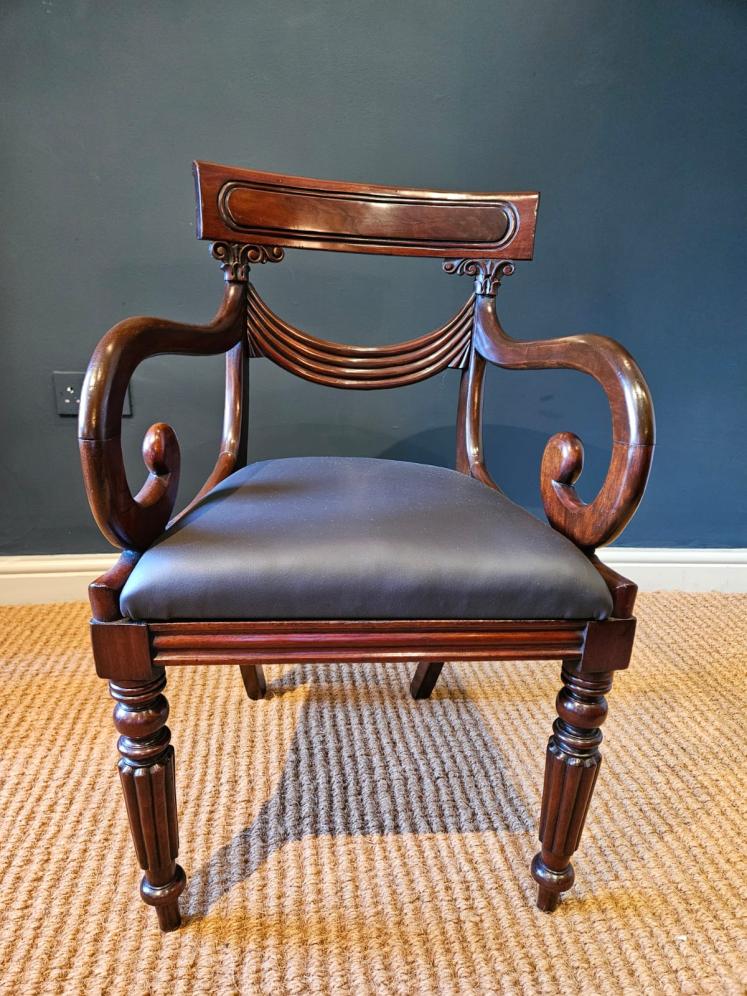 William IV Mahogany Desk Chair  - Image 1