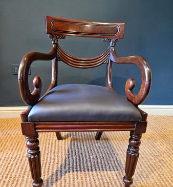 William IV Mahogany Desk Chair  - Image