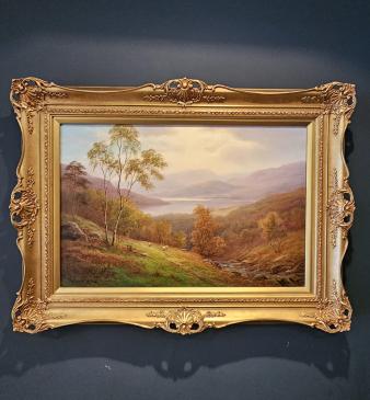 Superb Oil on Canvas Painting by William Mellor 'Ulverston from the Lakeland Hills'' - Image