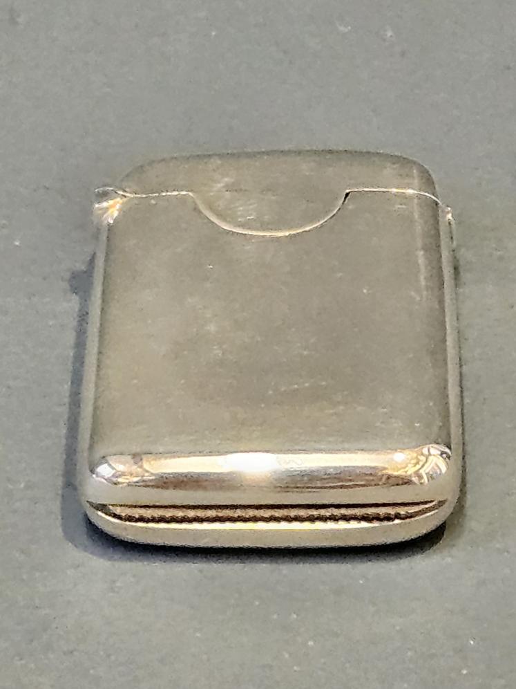 Edwardian Chester Silver Vesta and Stamp Case - Image 1