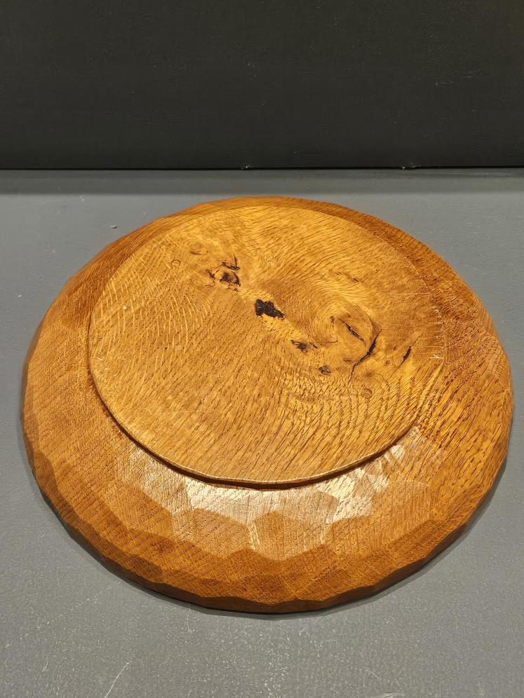 Superb 1950's Thompsons of Kilburn  Mouseman 12" Shallow Bowl  - Image 6