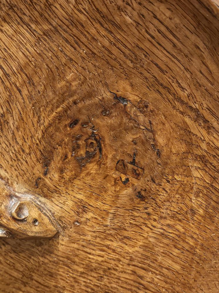 Superb 1950's Thompsons of Kilburn  Mouseman 12" Shallow Bowl  - Image 3
