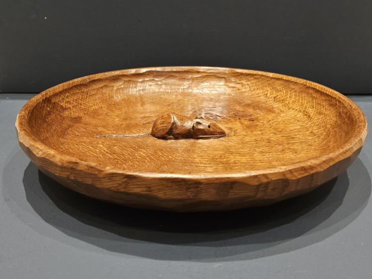 Superb 1950's Thompsons of Kilburn  Mouseman 12" Shallow Bowl  - Image 1