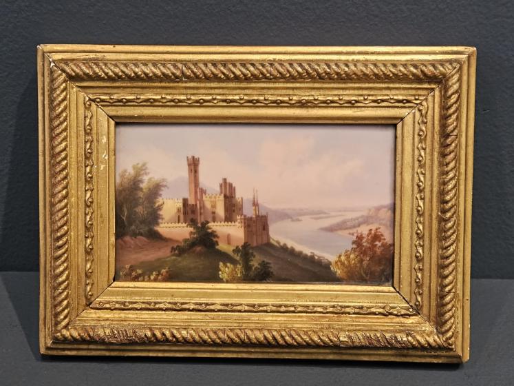 Pair of Victorian Hand Painted Porcelain Plaques - Image 3