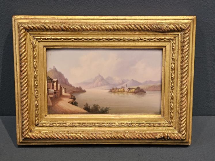 Pair of Victorian Hand Painted Porcelain Plaques - Image 2