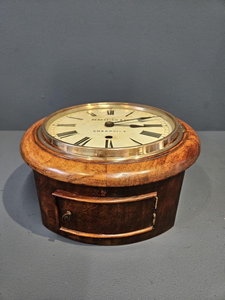 Small Victorian Walnut Cased 8" Dial Clock - Image 7