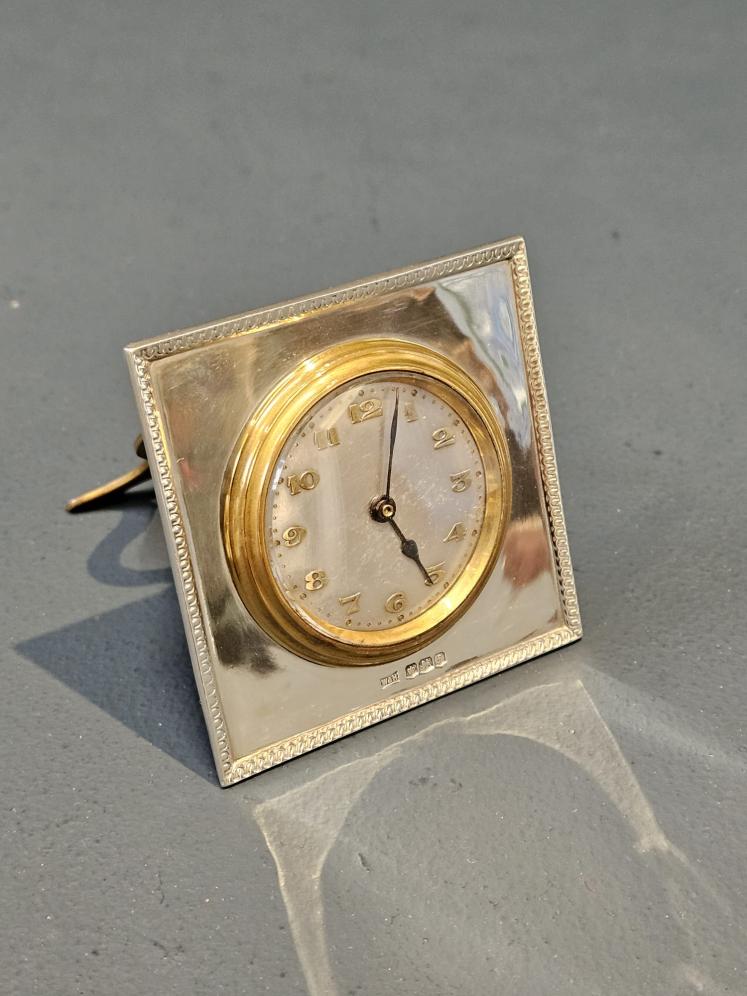 Walker & Hall Silver Travelling Clock - Image 3