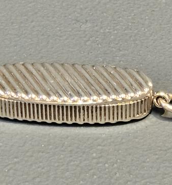 Unusual Victorian Silver Oval Vesta Case By Sampson Mordan 