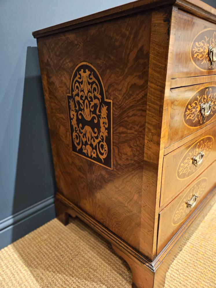 George III Inlaid Walnut Chest of Drawers - Image 5