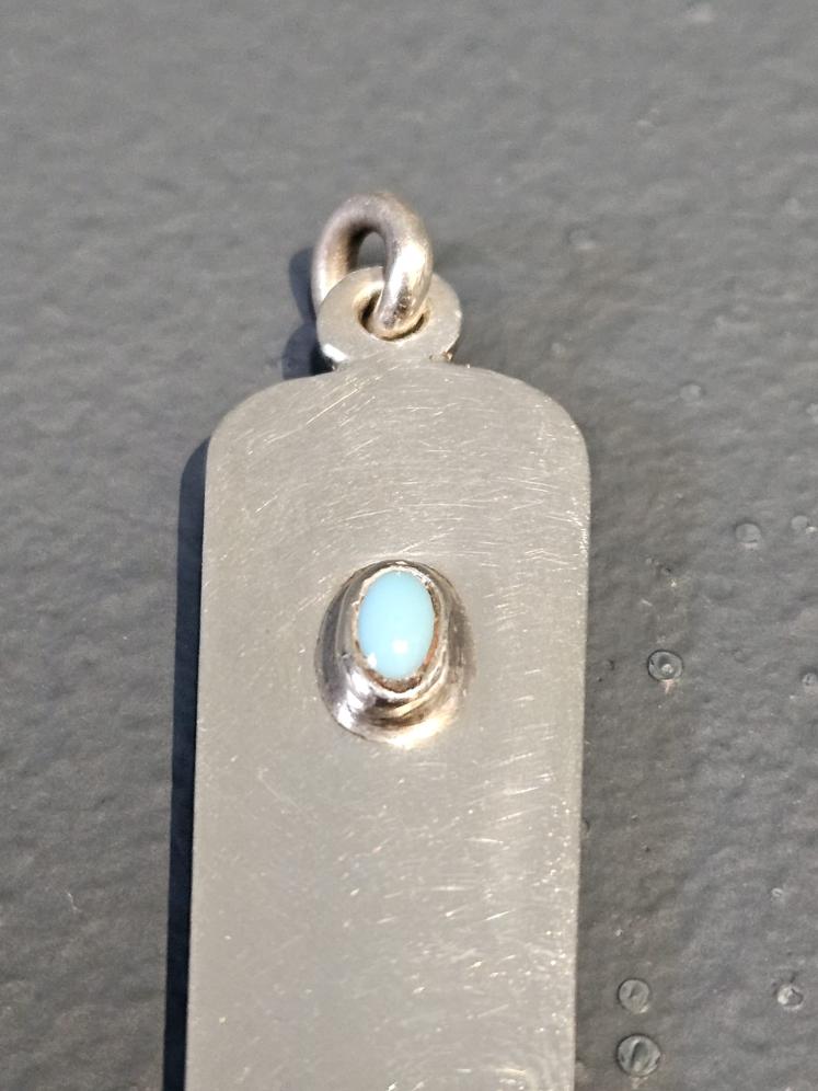 Edwardian Silver Book Mark with Turquoise Stone - Image 4