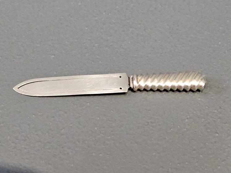 Victorian Chester Silver Spiral Handle Bookmark - Image 1