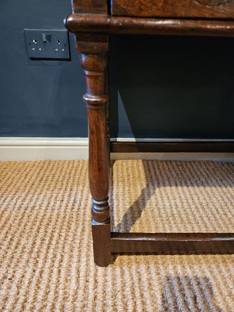 George I Oak Single Drawer Side Table - Image 6