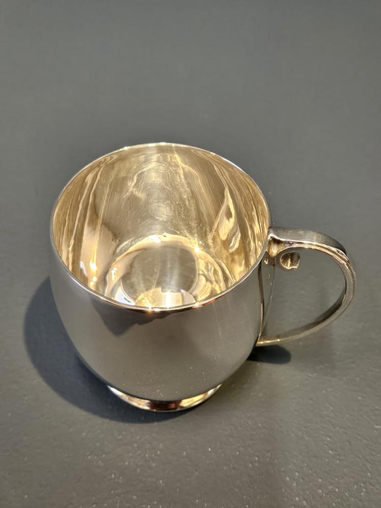 George VI Polished Silver Mug - Image 4