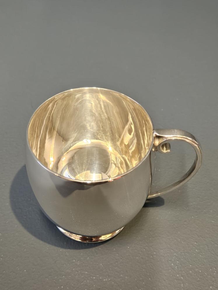 George VI Polished Silver Mug - Image 2