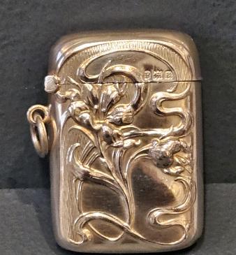 Art Nouveau Silver Vesta Case