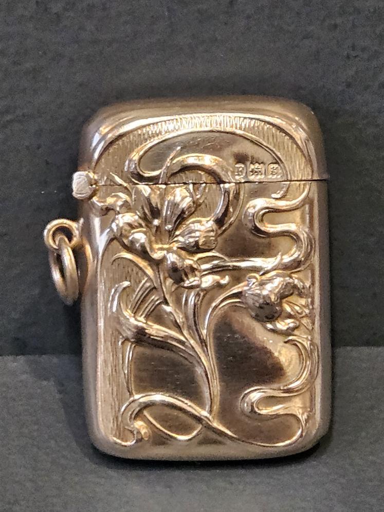 Art Nouveau Silver Vesta Case - Image 1