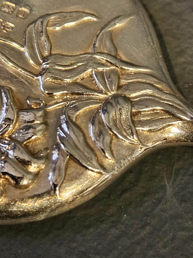Edwardian Art Nouveau Silver Flirting Mirror - Image 4