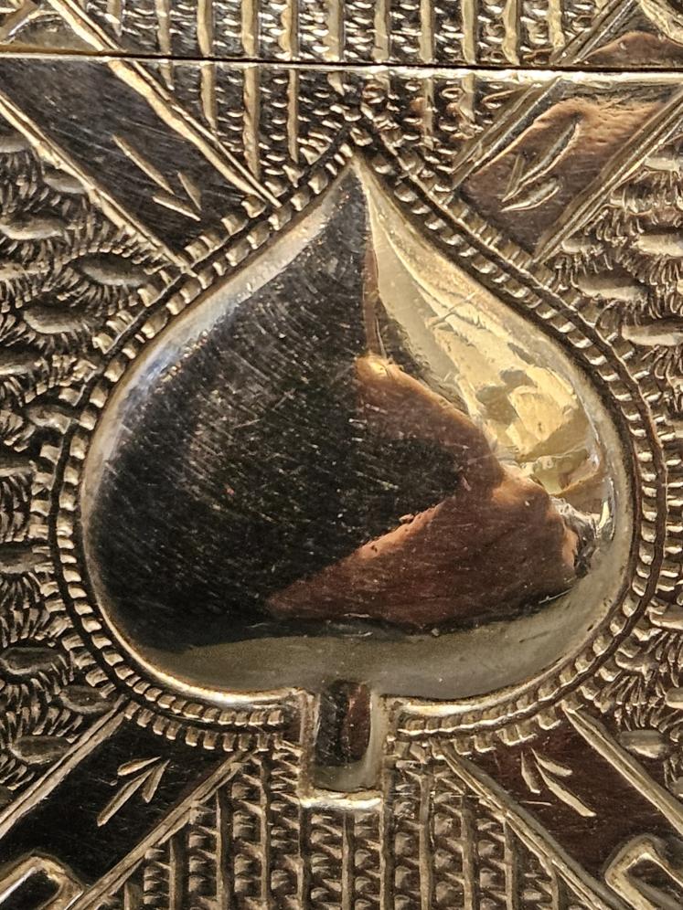 Unusual Edwardian Silver Ace of Spades Vesta Case - Image 4