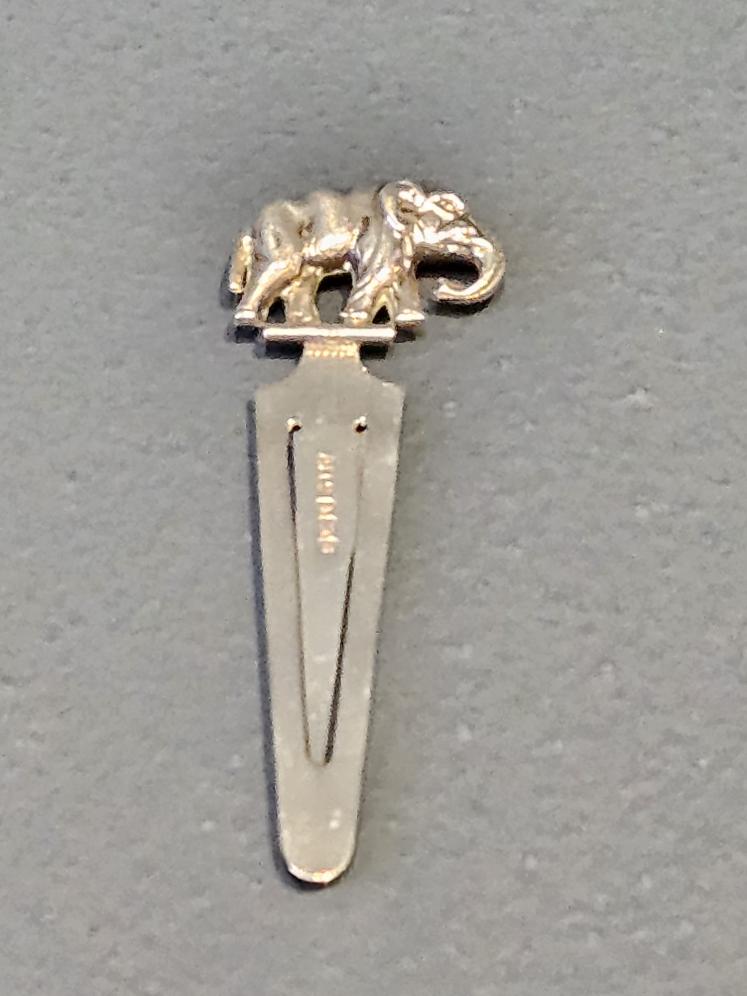 George V Silver Elephant Top Book Mark - Image 2