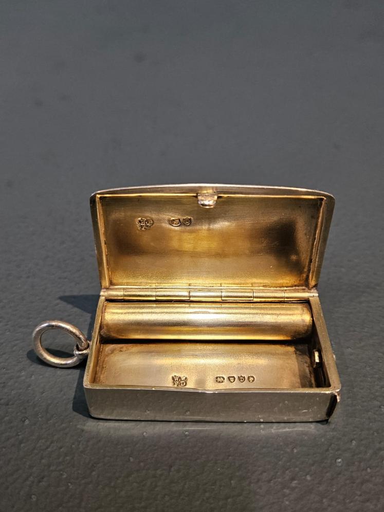 Victorian Silver Cheroot Cutter with Piercer and Vesta Case - Image 3