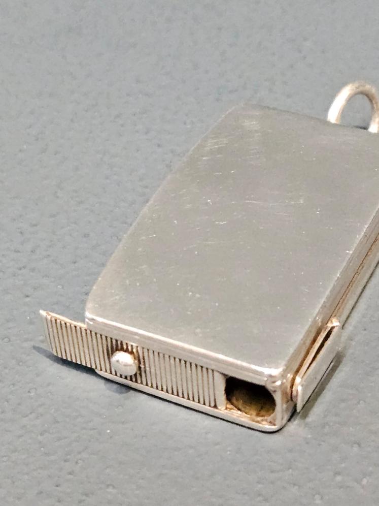 Victorian Silver Cheroot Cutter with Piercer and Vesta Case - Image 2