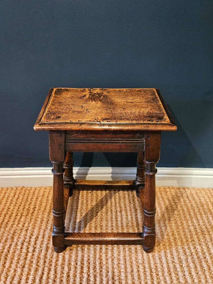 Small George III Oak Joint Stool  - Image 8
