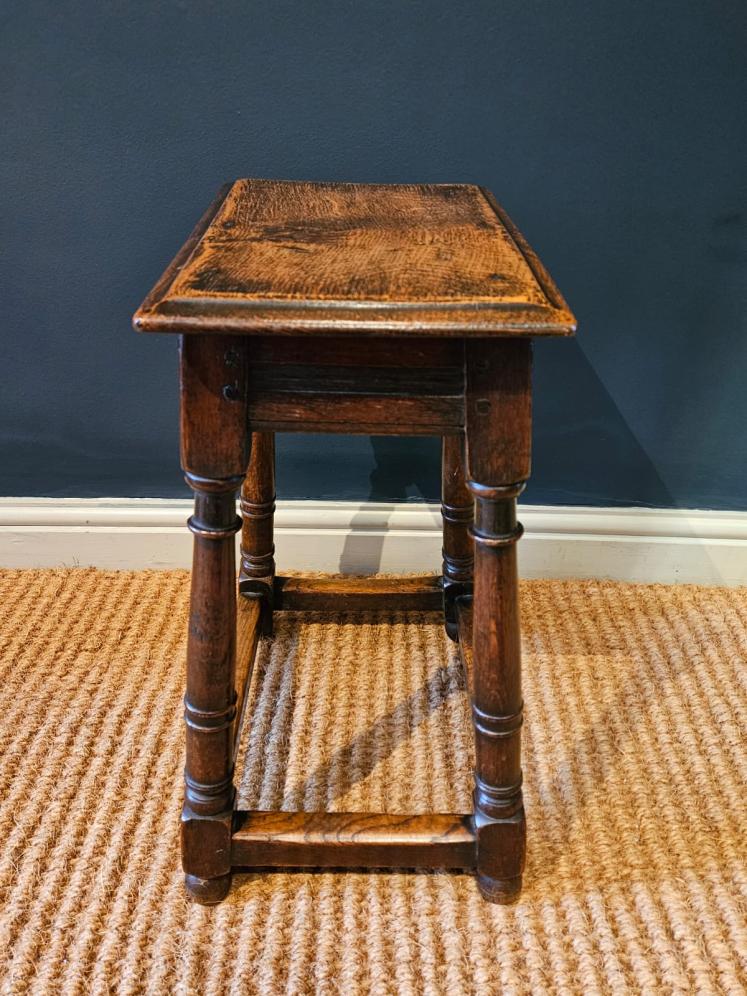 Small George III Oak Joint Stool  - Image 6