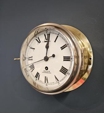 Victorian Seconds Sweep Ships Clock by Smiths, Cricklewood - Image