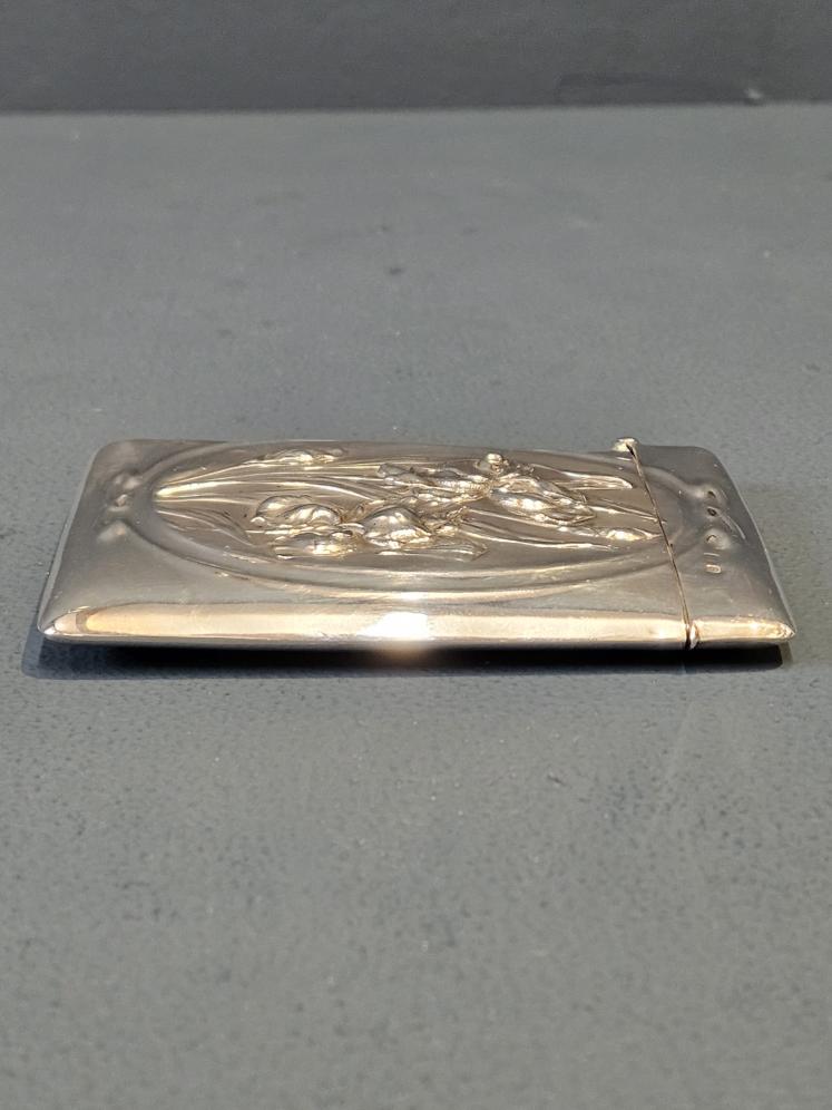 Edwardian Silver Art Nouveau Card Case - Image 5