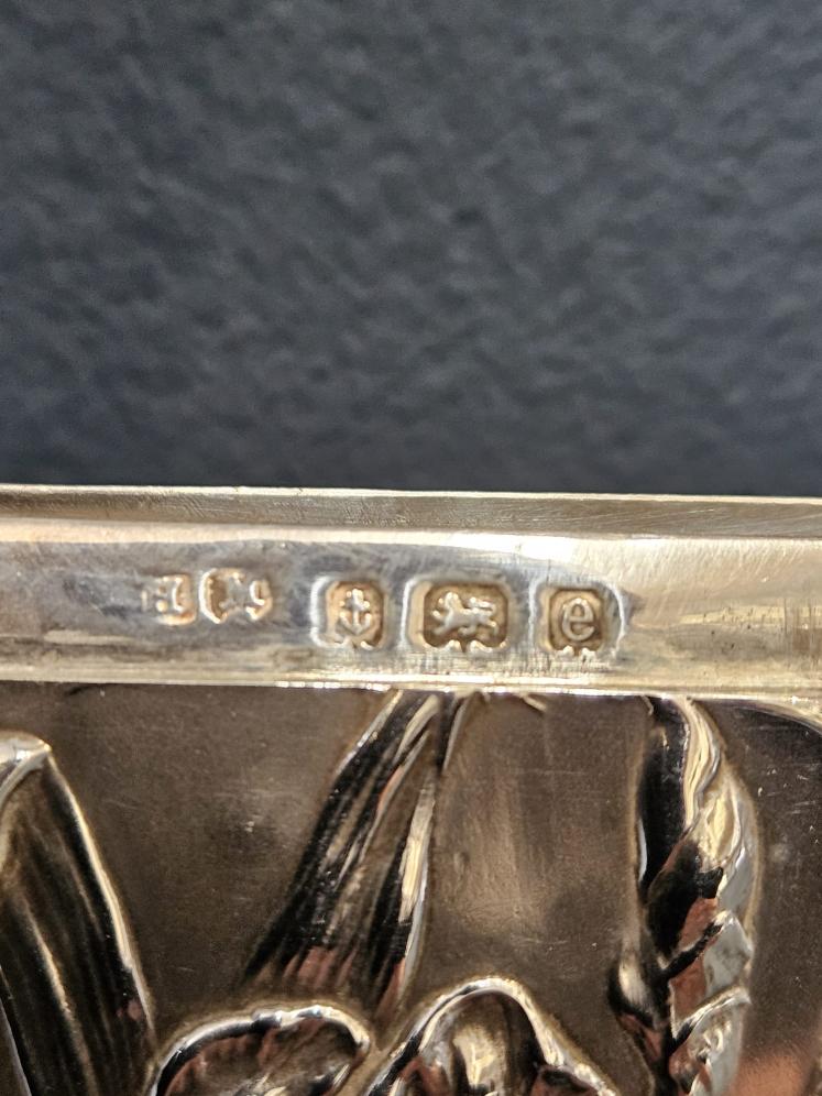 Edwardian Silver Art Nouveau Card Case - Image 4
