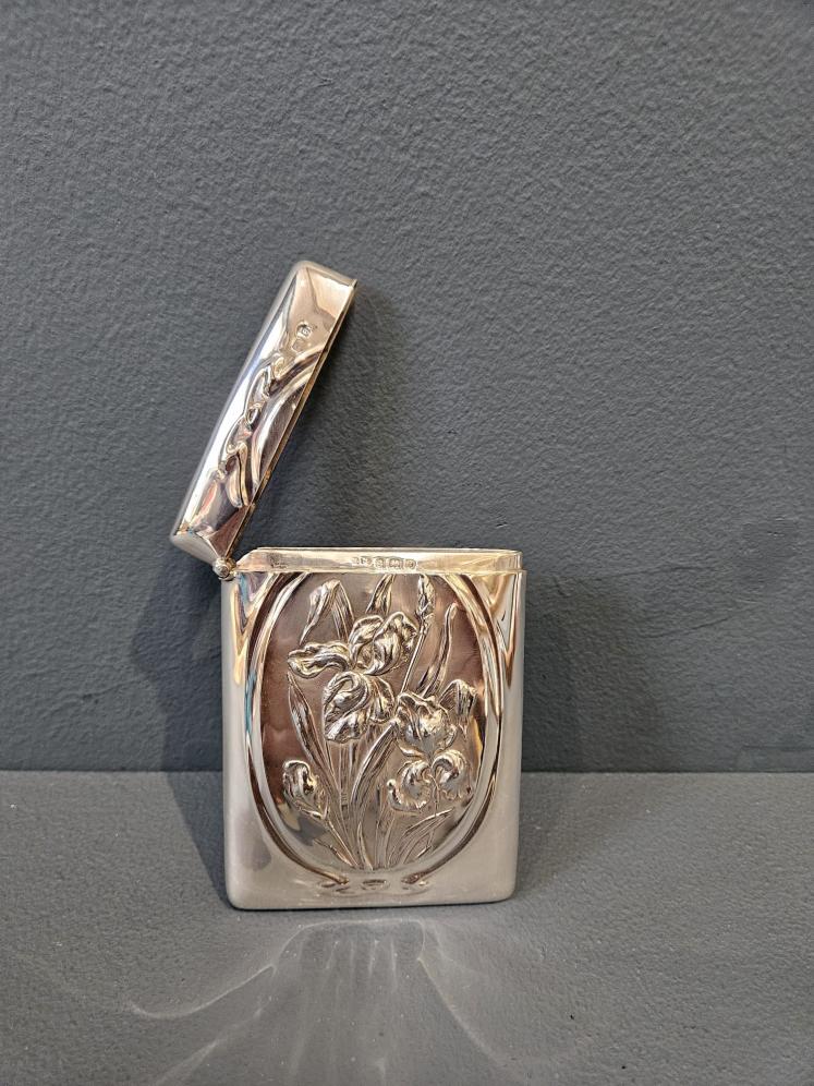 Edwardian Silver Art Nouveau Card Case - Image 2