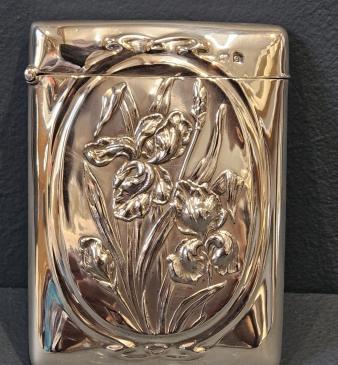 Edwardian Silver Art Nouveau Card Case