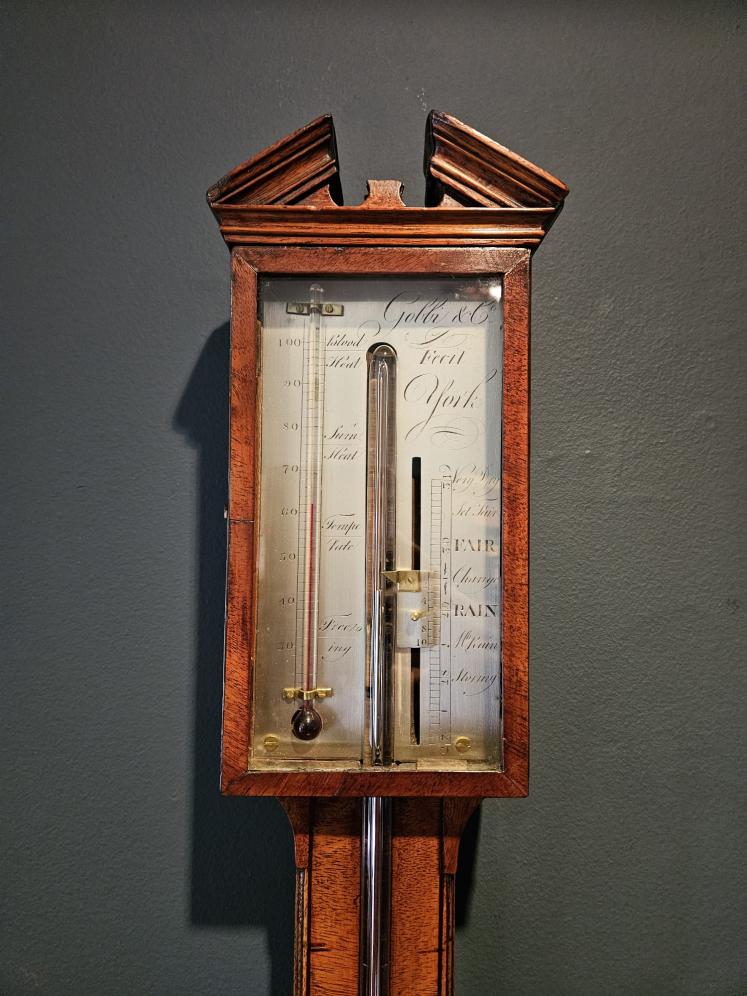Georgian Mahogany York Stick Barometer - Image 4