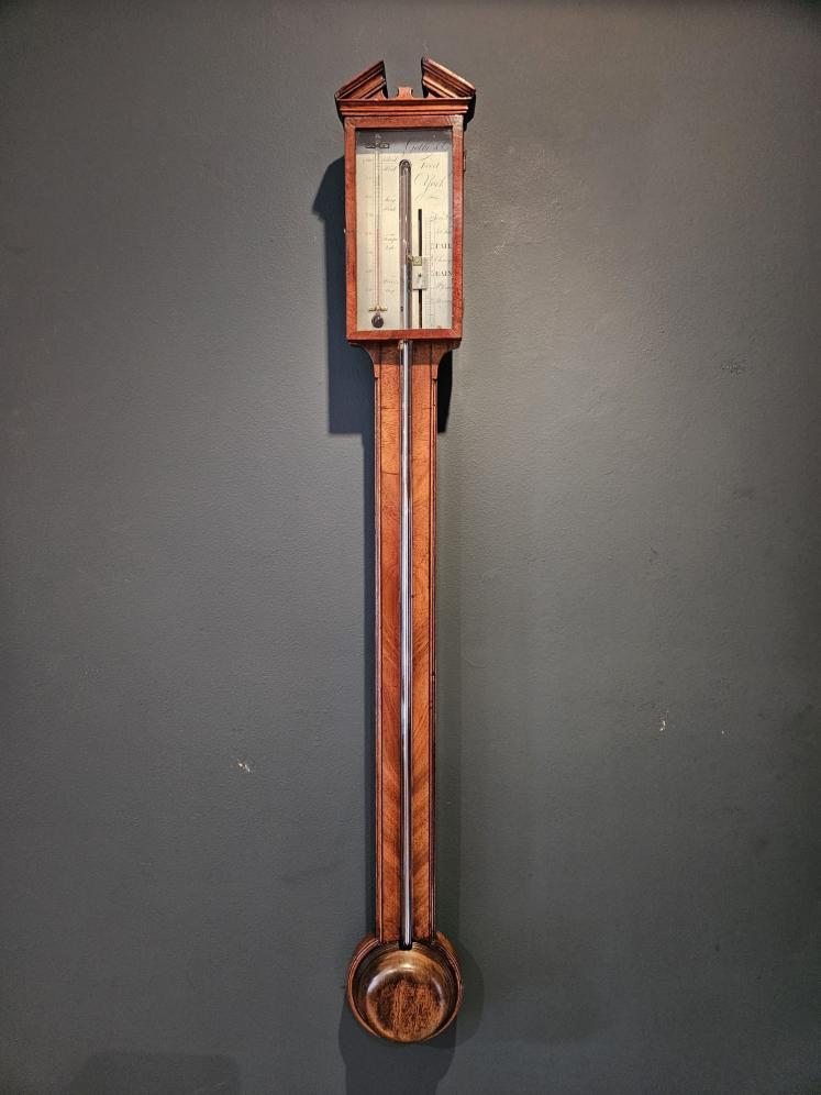 Georgian Mahogany York Stick Barometer - Image 1