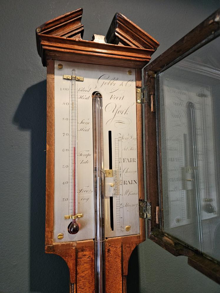 Georgian Mahogany York Stick Barometer - Image 2