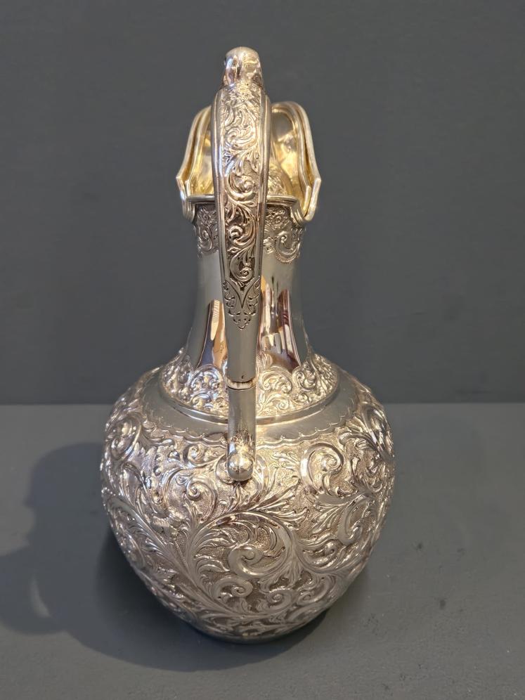 Superb Victorian 18 Troy Oz Glasgow Silver Wine Jug - Image 9