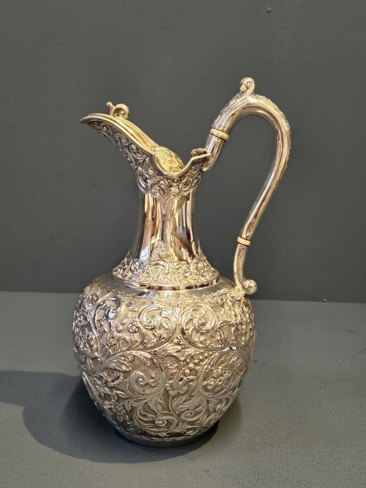 Superb Victorian 18 Troy Oz Glasgow Silver Wine Jug - Image 8