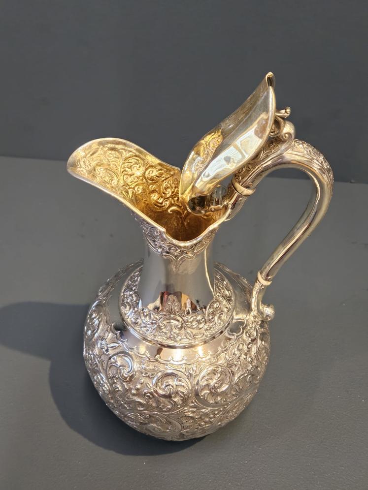 Superb Victorian 18 Troy Oz Glasgow Silver Wine Jug - Image 7