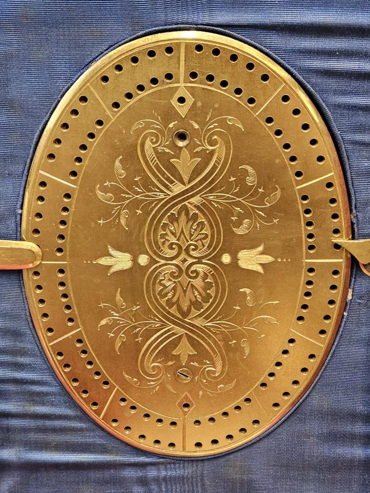 Victorian Coromandel Games Box with Original Interior and Contents - Image 3