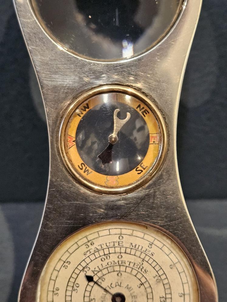 Rare George V Silver Map Measure, Compass and Magnifier Combination - Image 10