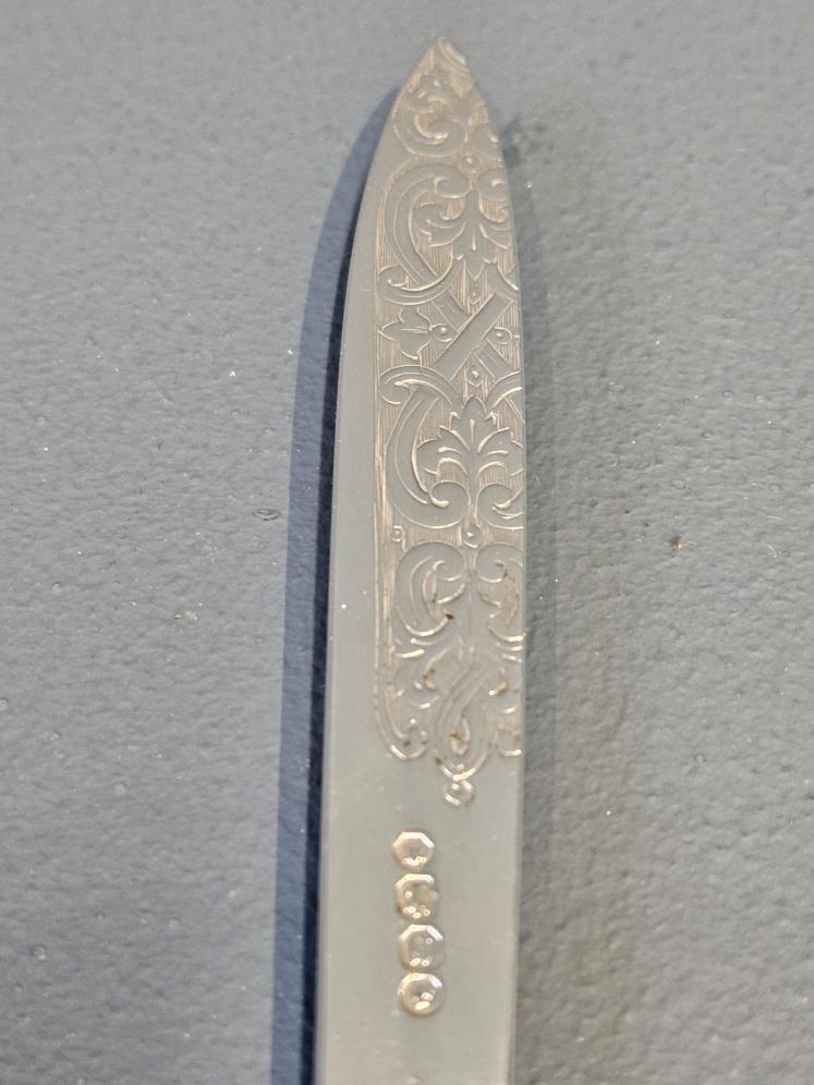 Victorian Silver and Tortoise Shell Paper Knife - Image 4