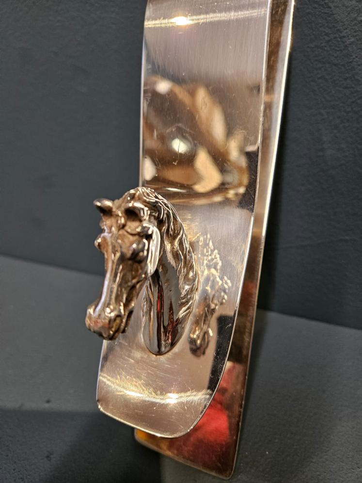 Hermes Silver Plated Horse Head Newspaper Clip - Image 9